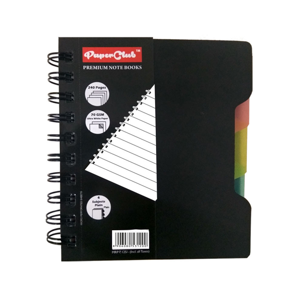 PaperClub 5-Sub WBPP NoteBook (A6-160pages) wiro binding notebook | wiro diary for office | New Year Diary 2024 | Non Dated Dairy | wiro diary for journal | wiro Diary A6 - 240 Pages | Just in Price 85 Rs.