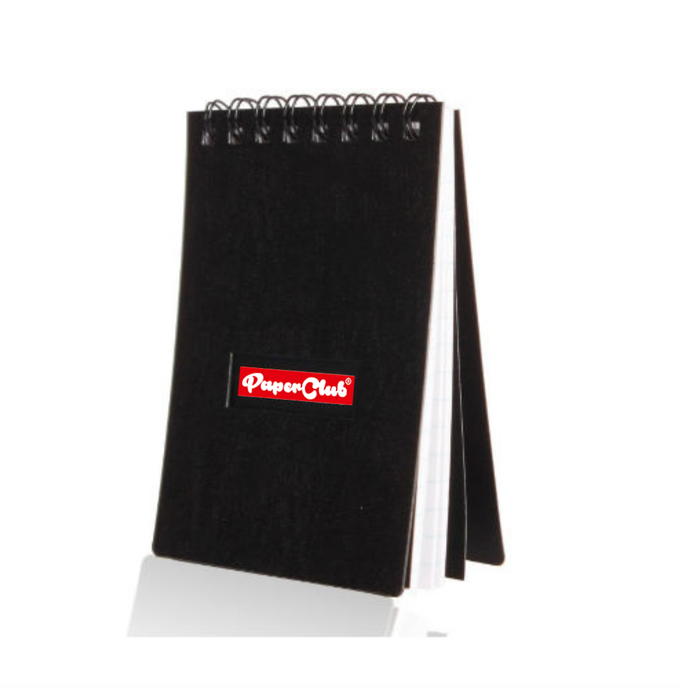 PaperClub Black-PP Ruled Note Book(A7-92Pages) - wiro binding notebook | pack of 40pcs | Just In 1000Rs