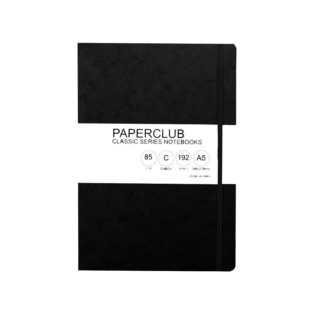PaperClub Classic Series Notebook, A5-53321 CHECK  | Assorted Color, Board Cover, Natural White Paper, Fashionable Design