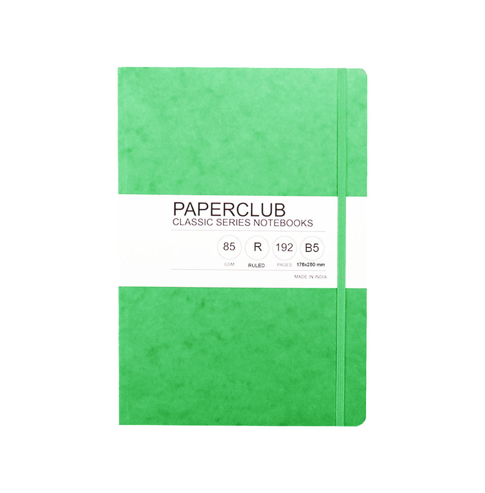 PaperClub Classic Series Notebook, B5-53302| Ruled| Assorted Color, Board Cover, Natural White Paper, Fashionable Design