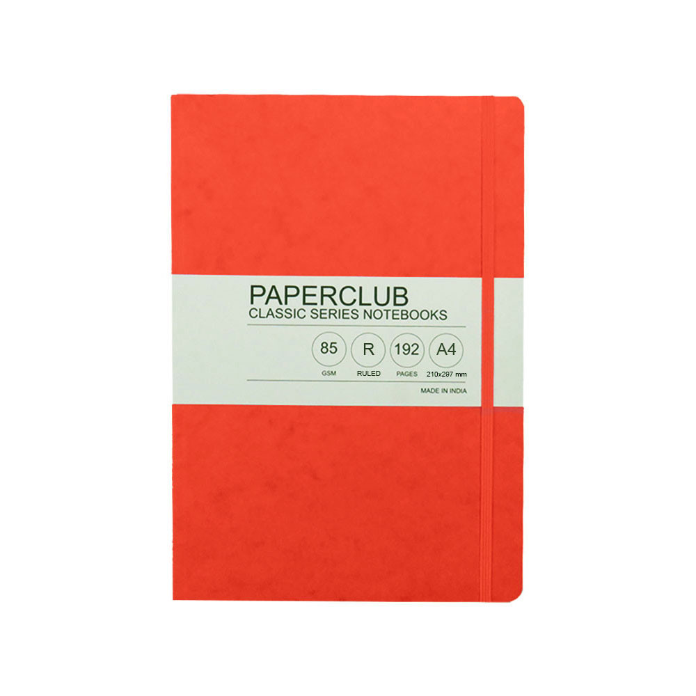 PaperClub Classic Series Notebook, A4-53303 | Ruled | Assorted Color, Board Cover, Natural White Paper, Fashionable Design