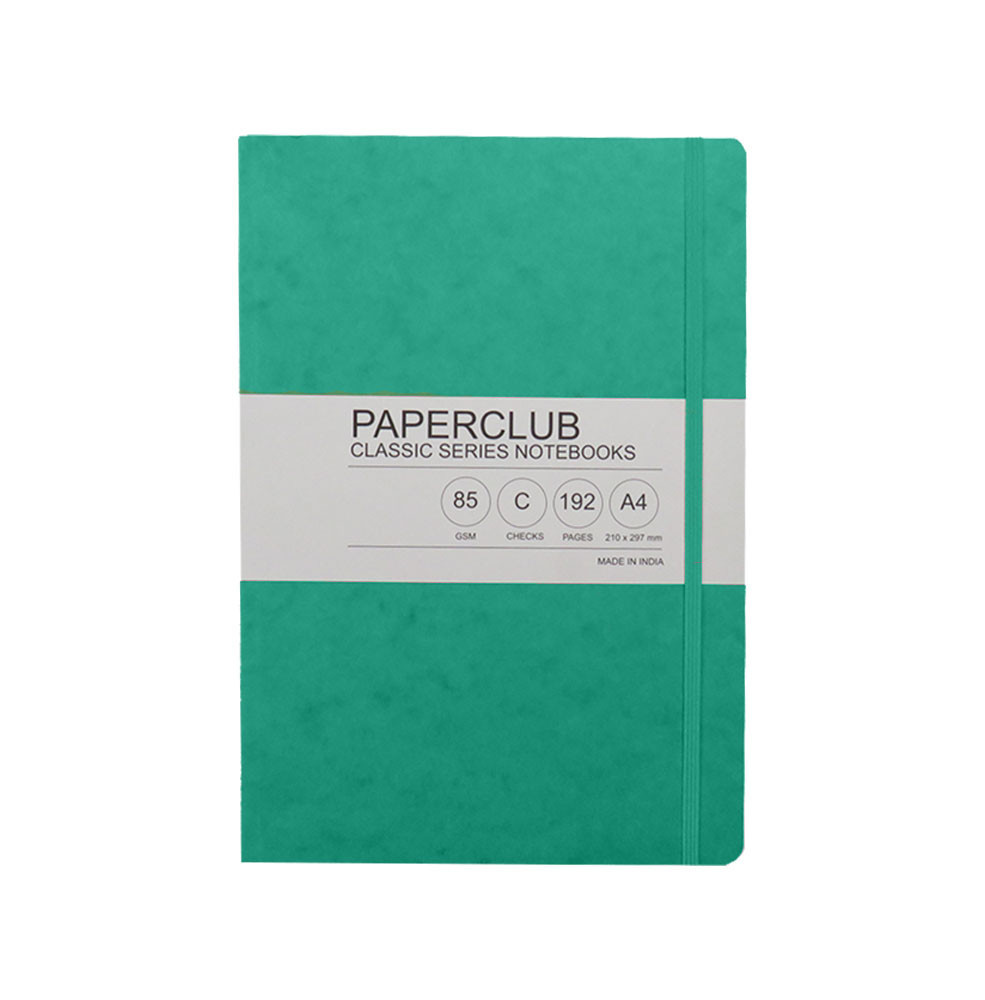 PaperClub Classic Series Notebook, A4-53323 | CHECK | Assorted Color, Board Cover, Natural White Paper, Fashionable Design